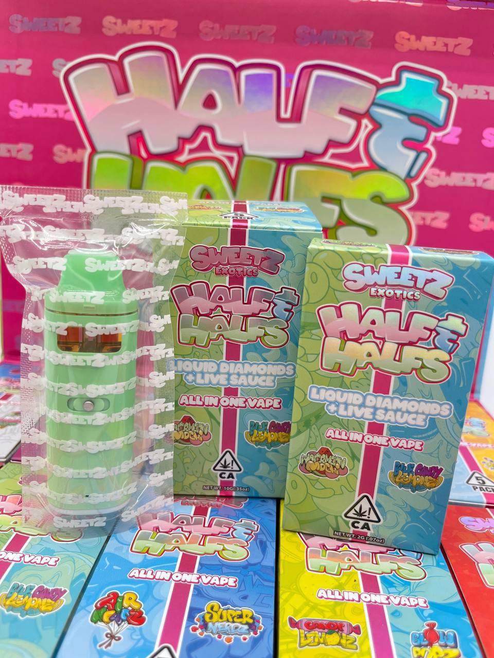 Sweetz Exotics 2g dual chamber liquid diamonds + live sauce disposables